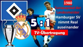 1980-04-23 Hamburger SV - Real Madrid 5:1 (Europapokal der Landesmeister, Halbfinale) kompl. TV