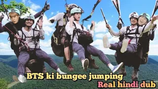 BTS did Bungee jumping 🎢 // Real Hindi Dubbing //Run Episode 9