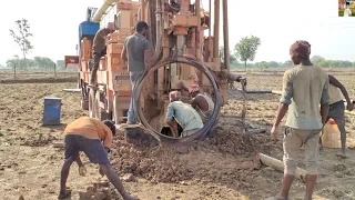 Step by step borewell drilling Dangerous water came in 70 feet