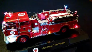 O scale LED illuminated Firetrucks