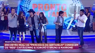 “Princesas do Sertanejo” se emocionam ao encontrar ídolos no palco