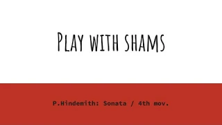 [P.Hindemith: Clarinet Sonata / mov.4] -Piano part only- Play With Shams