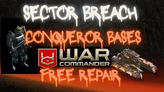 WAR COMMANDER : SECTOR BREACH  | Conqueror Base 1,2,3  | Easy and Fast way