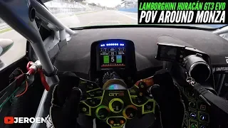 FAST POV DRIVE in the LAMBORGHINI HURACAN GT3 EVO around MONZA!!