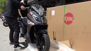 unboxing the 2021 SYM JET 14 scooter 125cc (euro 5) new model