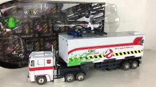 Transformers X Ghostbusters Ecto 35 Anniversary MP10G Optimus Prime UNBOXING