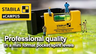 STABILA eCampus: Professional quality in a mini format – pocket spirit levels from STABILA