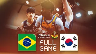 Brazil v Korea | Full Basketball Game | FIBA U19 Basketball World Cup 2023