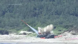 Taiwan tests missiles in military drill