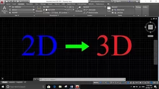 Convert 2D to 3D objects in AutoCAD