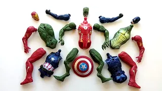 Merakit Mainan Iron man Vs Captain America Vs Lizard ~ Avengers