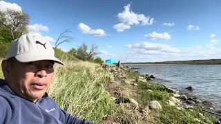 Clear sky at Last mountain lake, Saskatchewan.