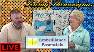Becky Makes Custom Mug Rugs in Embrilliance! Sewing Shenanigans with Becky & Brent!