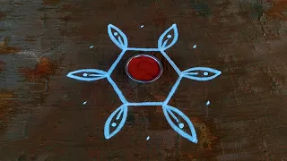 Panguni madham Small padikolam🌹Flower muggulu🌹5X3 EasyMuggulu🌹Simple Rangoli design🌹Creativerangolis