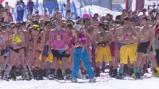 Bikini skiers in Russia set to break Guinness World Record