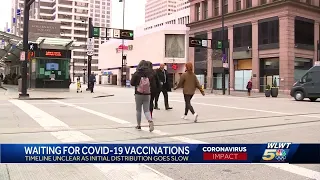 Questions loom as groups of Ohioans wait for their turn in line for the vaccine