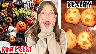 making PINTEREST HALLOWEEN foods 🎃 *Pinterest VS Reality!