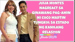 #cocojuls FULLVideo sa REACTION nina Julia Montes Coco Martin sa TOTOONG ESTADO ng kanilang RELASYON