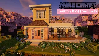 Minecraft Aesthetic Cherry Blossom Cafe 🌸☕️ - Speedbuild | W/ CIT Resource Packs & Cocricot