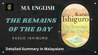 The Remains of the Day (Novel) || Kazuo Ishiguro || MA ENGLISH