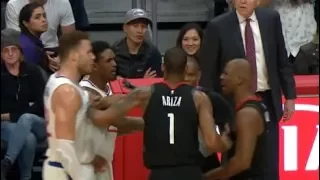 Blake Griffin and Chris Paul's heated trash talk during Rockets-Clippers game
