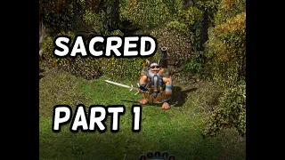 Sacred (2004) - Part 1 - Lets Play - Dwarf - Exploring Start zone & Villages