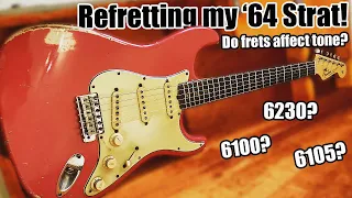Refretting my '64 Fender Strat! Do frets affect tone?!