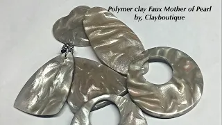 Polymer clay faux Mother of Pearl pendants + how to resin a pendant.