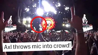 Axl throws mic, almost caught it!!  | Guns n' Roses Nijmegen 2017