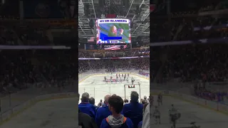 Islanders fans sing the National Anthem - Dec 2 2021 - UBS Arena