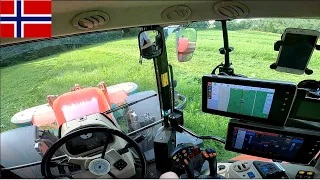 Cab View | Massey Ferguson 7719S with Kverneland Butterfly | Mowing Grass