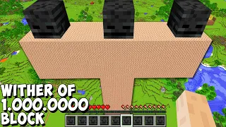 Never SPAWN A WITHER BOSS FROM 1,000,000 BLOCKS in Minecraft ! INCREDIBLY HUGE WITHER BOSS !