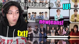 MORE Famous people reacting to V 'FRI(END)S' MV 3