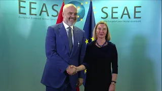 HRVP Federica Mogherini receives Edi Rama, Albanian Prime Minister