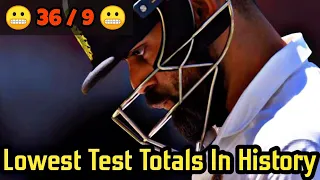 Top 5 Lowest Scores In Test Cricket | India 36/9 | Sabse Kam Runs | Cricket Ki Baat