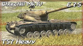 Churchill Mk VI • T57 Heavy • 1v3 E 75 • WoT Blitz *SR