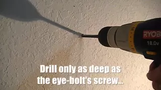 How to install Eye Bolts to hang your hammock indoors - stick frame wall (wooden stud wall)