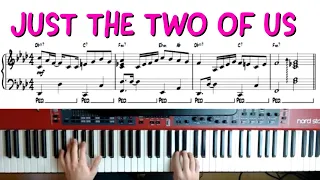 "JUST THE TWO OF US" by Bill Withers | Funky Jazz Piano Tutorial | Sheet music