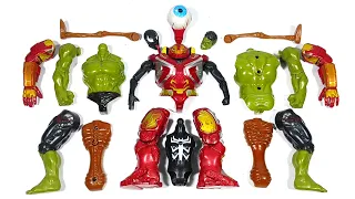 Merakit Mainan Hulk Buster vs Hulk Smash vs Siren Head vs Venom Miles Morales Avengers Marvel Toys