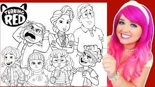 Coloring Every Turning Red Character Disney Pixar Coloring Pages | Prismacolor Markers