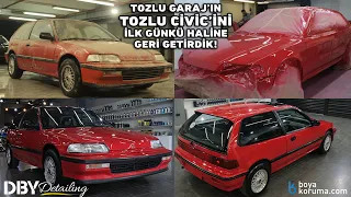 Tozlu Garaj Honda Civic'ini Yeniledik! |Komple Boya Uygulamaları|Detaylı Temizlik|Sekizsilindir