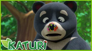 KATURI - L'ours noir et les fleurs ! Dessin animé HD