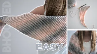 EASY Crochet Shawl - For Beginners Too!