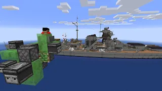 Minecraft :Nuke Torpedo Bomber VS Bismarck