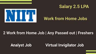 NIIT Work From Home Jobs | NIIT Technology Jobs 2021 | NIIT WFH Jobs