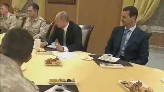 Сирия. Визит Путина на российскую авиабазу Хмеймим