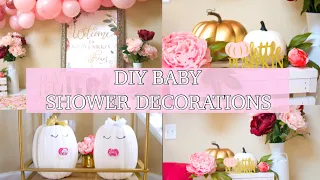 CHEAP & EASY DIY BABY SHOWER DECORATIONS | BABY GIRL