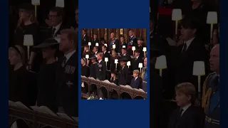 The royal family sing ‘God Save the King’ at the Queen’s funeral