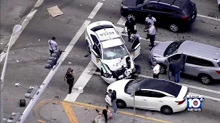 2 officers hurt in NW Miami-Dade crash