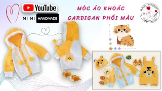 #280 Móc Áo Khoác Cardigan Change Color 2 Màu | Chi Tiết Sơ Sinh Đến 6 Tuổi | Mimi Handmade